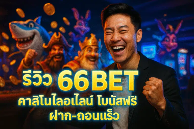 รีวิว 66BET คาสิโนออนไลน์ โบนัสฟรี ฝาก-ถอนเร็ว